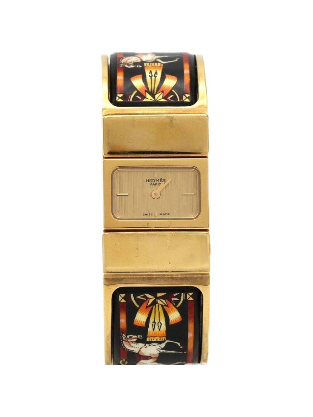 Hermes Loquet Enamel Quartz Watch